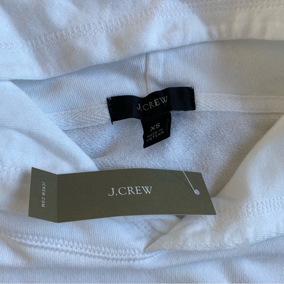 J. Crew Magic Rinse™ Hoodie with Heart, 100% Cotton, White/Navy, Oversized, XS/S - Picture 10 of 12